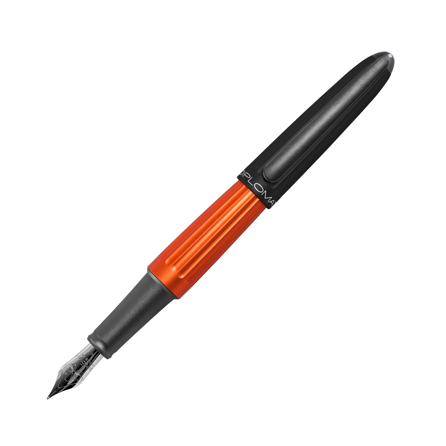 Diplomat Füllfederhalter AERO Schwarz/Orange Edelstahlfeder