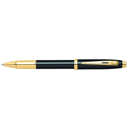 Sheaffer Tintenroller 100 schwarzer Schaft mit goldfarbenen Beschlägen und Griffstück