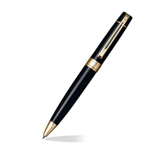 Sheaffer Kugelschreiber 300 schwarzer Schaft mit goldfarbenen Beschlägen