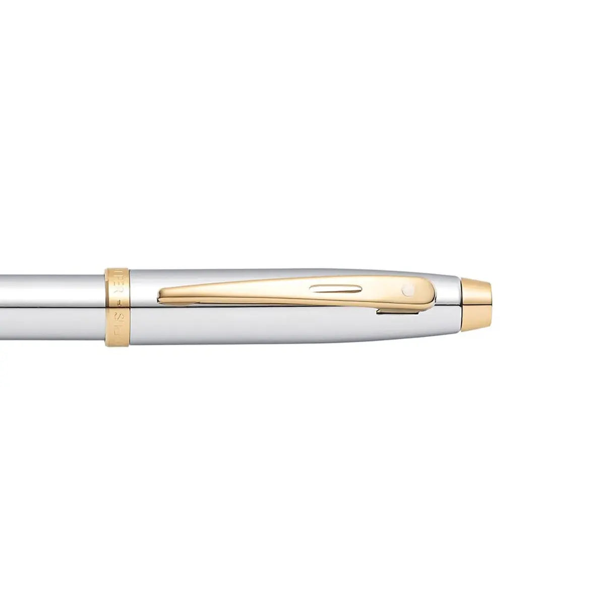 Sheaffer Kugelschreiber 100 verchromt mit goldfarbenen Beschlägen