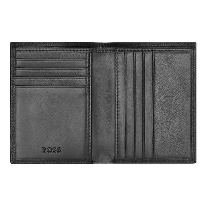 Hugo Boss Doppelkartenhalter Classic Grained Black