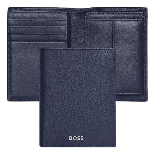 Hugo Boss Kartenetui mit Umschlag Classic Grained Navy