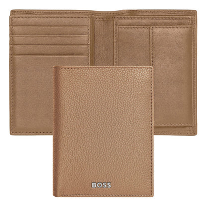 Hugo Boss Kartenetui mit Umschlag Classic Grained Camel