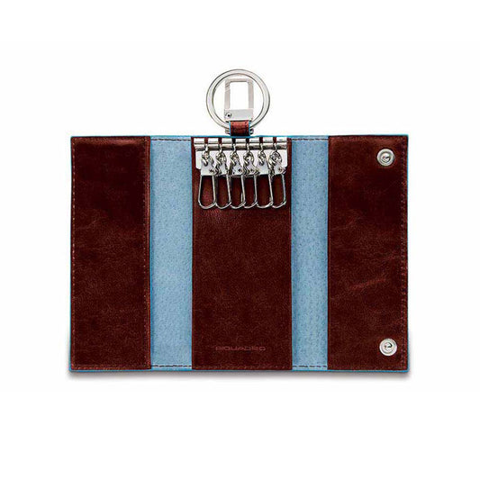 Piquadro Schlüsselmappe PC1397B2 Blue Square Mahagoni | Echtes Leder