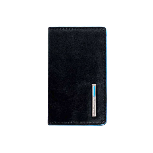 Piquadro Visitenkarten-Etui PP1263B2 Blue Square Black | Echtes Leder