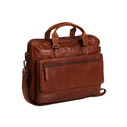 The Chesterfield Brand Laptoptasche René Cognac | Echtes Leder